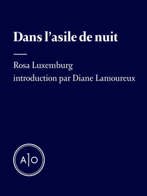 cover image of Dans l'asile de nuit
